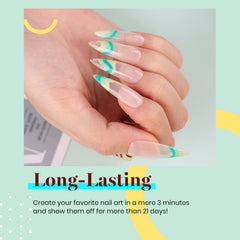 Beetles Green Gel Nail Polish glossy finish with smooth application