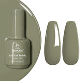 Beetles Green Gel Polish Cecilia Sage bottle showing a rich deep green for fall nails.