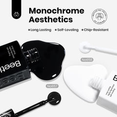 Beetles HEMA-free formula on nails promotes gentler at-home manicures.