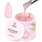 Beetles HEMA-Free Hard Gel jar 0.5oz used for testing and shade exploration.