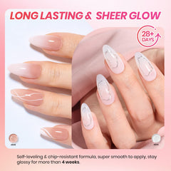 Beetles Jelly Gel Nail Polish Set glossy finish closeup