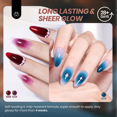 Beetles Jelly Gel Nail Polish Set long-lasting wear with high gloss when cured.
