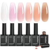 Beetles Jelly Gel Nail Polish Set Milky White shade for creamy translucent look