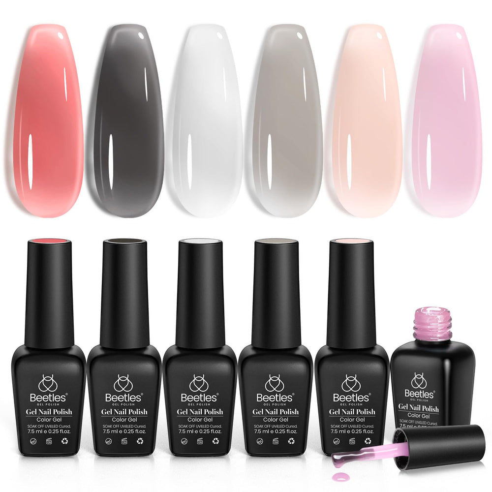 Beetles Jelly Gel Nail Polish Set packaging—compact and gift-ready for easy storage.