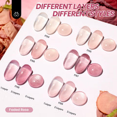 Beetles Jelly Gel Polish buildable layers from translucent to opaque for custom looks
