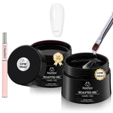 Beetles low heat hard gel kit mint sheer 2pcs—smooth sculpting for confident nail extensions.