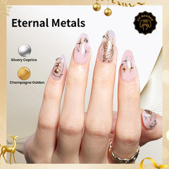 Beetles Metallic Gel Nail Liner Bronze close-up highlights warm chrome accents for luxe designs.