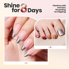 Beetles Mirror Nail Polish quick-dry formula dries fast without UV light.