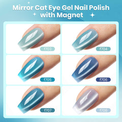 Beetles Moonlit Mist blue-glass polish provides shimmering depth under magnetic light.