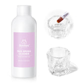 Beetles Nail Art Brush Cleaner with dappen dish close-up for pristine brush prep
