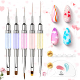 Beetles Nail Art Brushes set with double-ended pens for precise lines and patterns