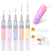 Beetles nail art liner brush 5mm pink delivers precise lines for clean edges.