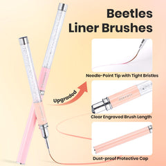 Beetles nail art liner brush 6mm purple enables bold, smooth curves.
