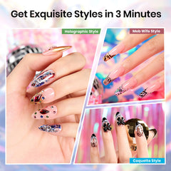 Beetles Nail Foil Art Kit leopard pattern foil for chic party nails.