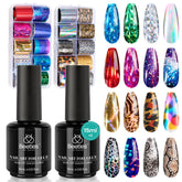 Beetles Nail Foil Art Kit packaging; convenient for at-home nail art beginners.