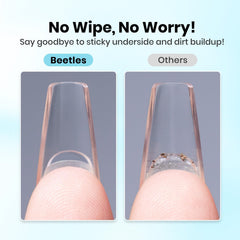 Beetles Nail Glue Gel no-wipe finish delivering clean results during application