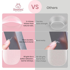 Beetles Nail Tips break-resistant close-up highlights sturdy, long-lasting wear