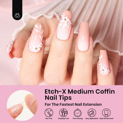 Beetles extensions with pre-etching enable quick application and smooth edges.