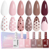 Beetles Neutral Gel Nail Polish Set 6-shade palette for versatile everyday wear