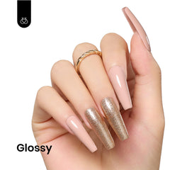 Beetles Nude Gel Polish Hazelnut Milk close-up reveals glossy finish
