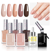 Beetles Nude Nail Polish Set 7Pcs – nude shades for everyday elegance and quick color changes