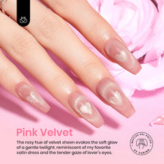 Beetles nude pink silver glitter cat eye shows shimmering velvet finish