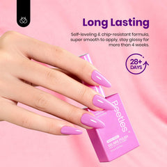 Beetles Pastel Gel Polish Purple bottle offers vibrant, wear-resistant color.
