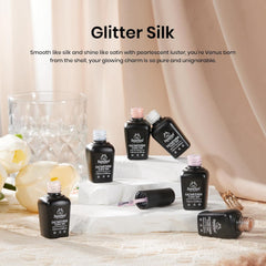 Beetles Pearl Gel Polish pastel pink swatch highlights smooth application and long-lasting shine.