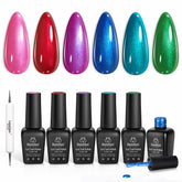 Beetles Pearl Gel Nail Polish Set Pink shows bold color for statement manicures.