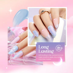 Beetles Pearl Swirl Thread Gel close-up reveals bubble accents for artful nails