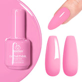 Beetles Pink Gel Nail Polish 15ml bottle showing a smooth pink finish.