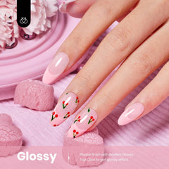 Beetles Pink Gel Nail Polish application closeup demonstrates smooth, even coverage for DIY manicures.