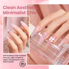 Beetles Pink Gel Nail Polish bottle close-up highlights glossy finish