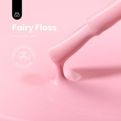 Beetles Pink Gel Nail Polish color swatch highlights Fairy Floss shade for delicate nail art.