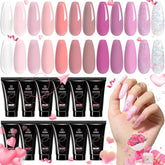 Beetles Poly Extension Nail Gel Kit 12 colors for DIY manicure and salon-like results