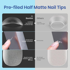 Beetles pre-etched half-matte nail tips offer improved grip and adhesion