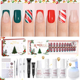Beetles X Press Plus kit unboxing scene highlights all-in-one contents for quick holiday nails.