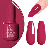 Beetles Red Gel Polish bottle shot highlighting long-lasting burgundy color