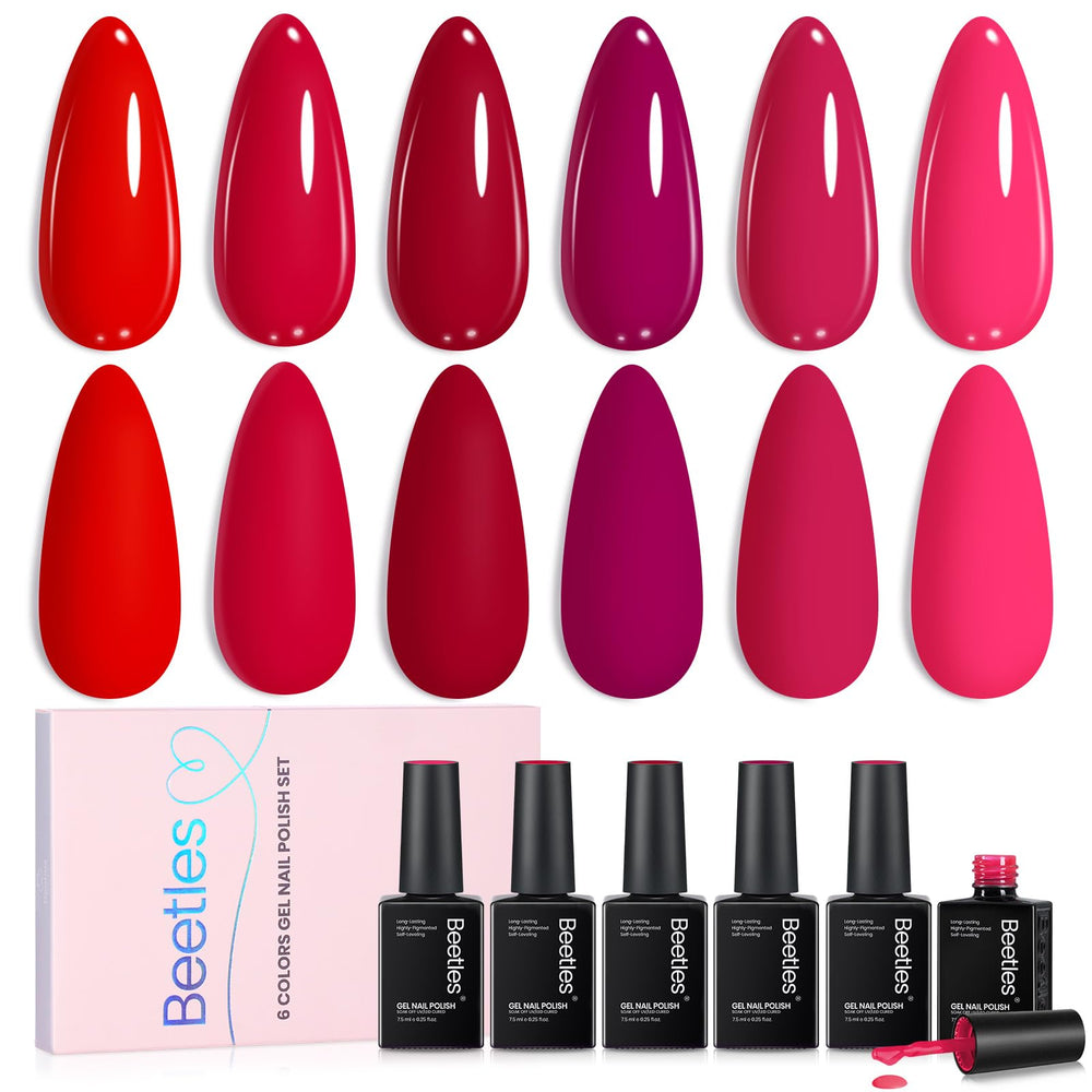 Beetles Crimson Horizon f959 swatch showing vibrant pink-red for long wear