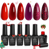 Beetles Gel Polish red poinsettia pack swatches for festive manicure
