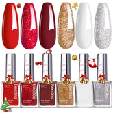 Beetles red nail polish set bottle glitter burgundy for bold holiday nails.