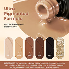 Beetles Roasted Chestnuts khaki-glitter polish swatch offers subtle sparkle for festive looks.