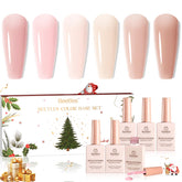 Beetles Rubber Base Gel Christmas packaging gift set, ideal for festive manicures.