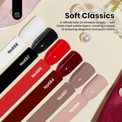 Beetles Soft Classics color swatch shows versatile shades for daily wear.