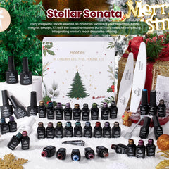 Beetles Stellar Sonata cat-eye colors display dramatic, reflective nail art options.