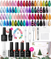 Beetles Stellar Sonata gift box showcasing festive cat eye nail kit for holiday nails.