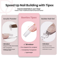 Beetles Tipex tips come in 16 sizes for a precise, comfortable fit.