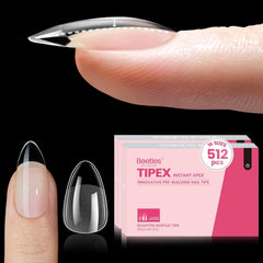 Beetles Tipex almond short nail tips assembly for quick-set application