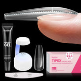 Beetles Tipex Instant Apex Kit shows full set of coffin tips for durable extensions.
