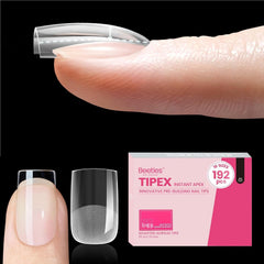 Beetles Tipex instant apex nail tips packaging for fast, pro-level manicures.